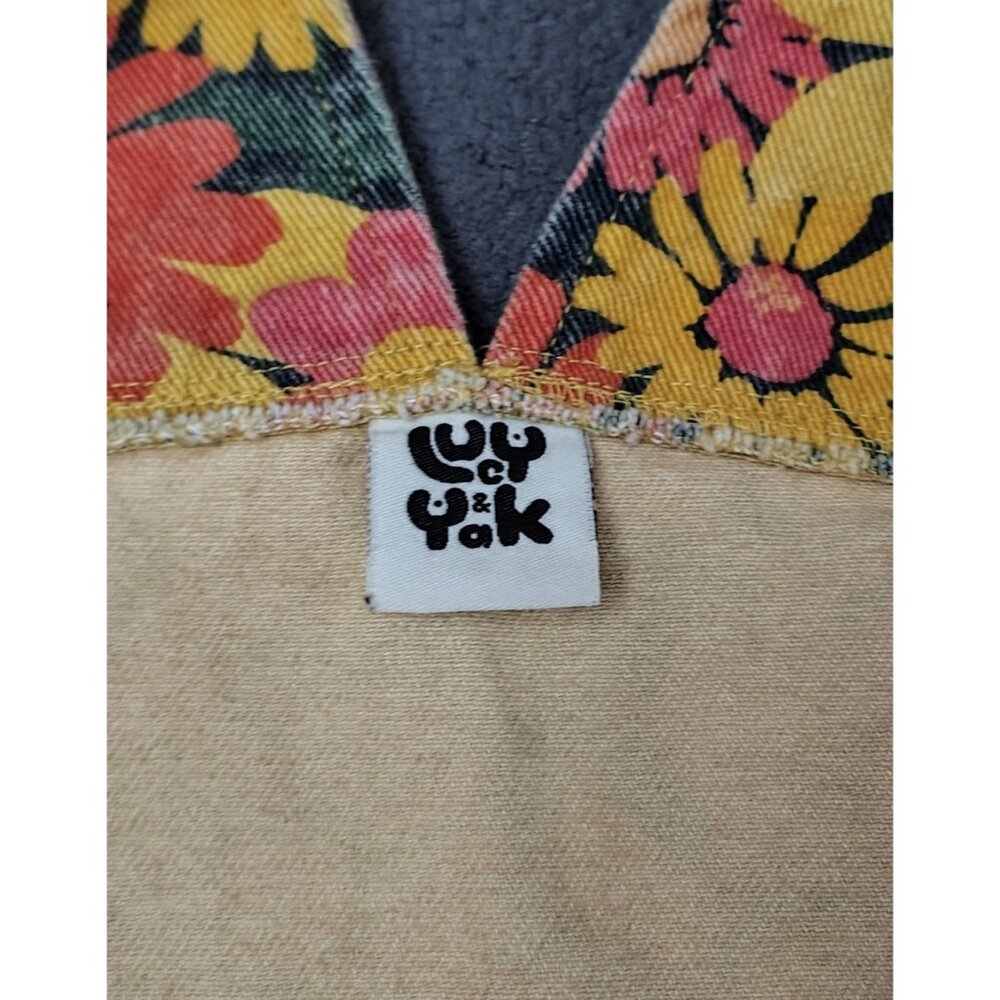 Lucy & Yak Overall Shortalls Women 18R "The Florian Print Easton" Organic Cotton - Picture 2 of 11